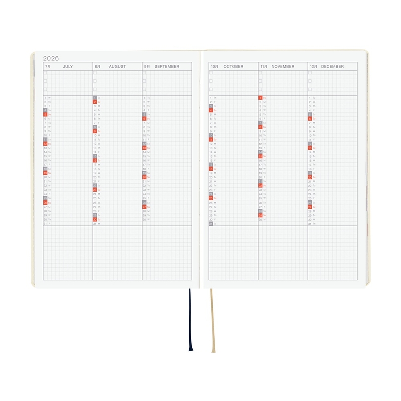 Hobonichi Hobonichi Hon A5 2026 Slash (Ivory)