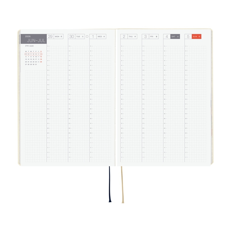 Hobonichi Hobonichi Hon A5 2026 Slash (Ivory)