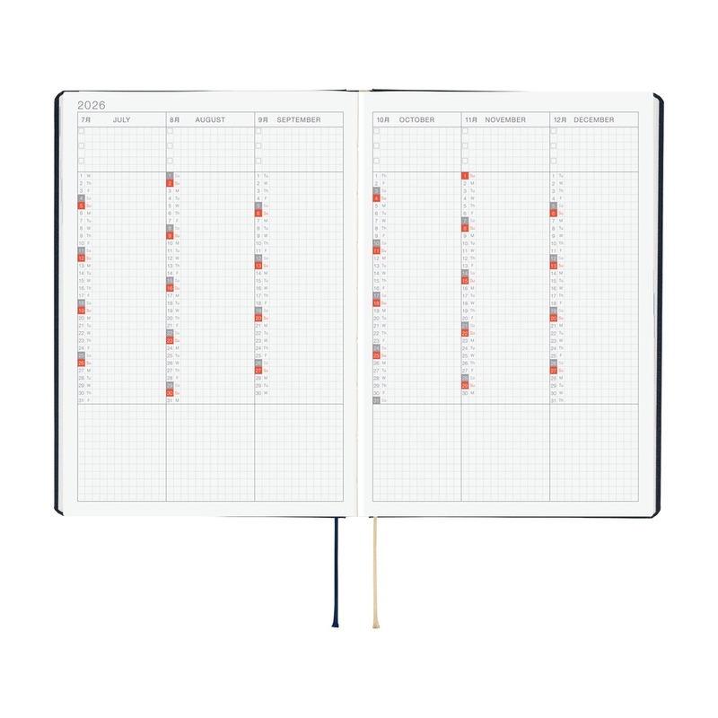 Hobonichi Hobonichi Hon A5 2026 Slash (Navy)