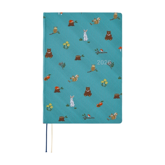 Hobonichi Hon A5 Bow & Tie: In the Forest Agenda 2026 Giornaliera