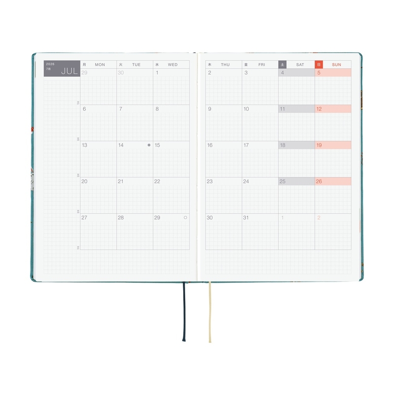 Hobonichi Hobonichi Hon A5 2026 Bow & Tie: In the Forest