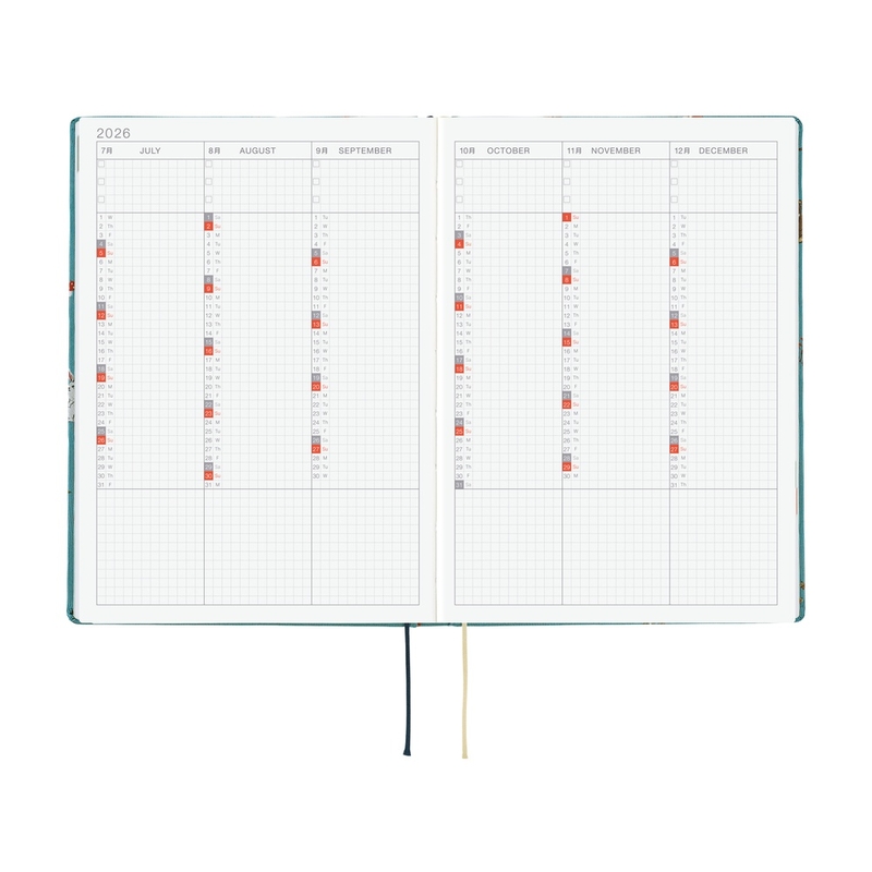 Hobonichi Hobonichi Hon A5 2026 Bow & Tie: In the Forest