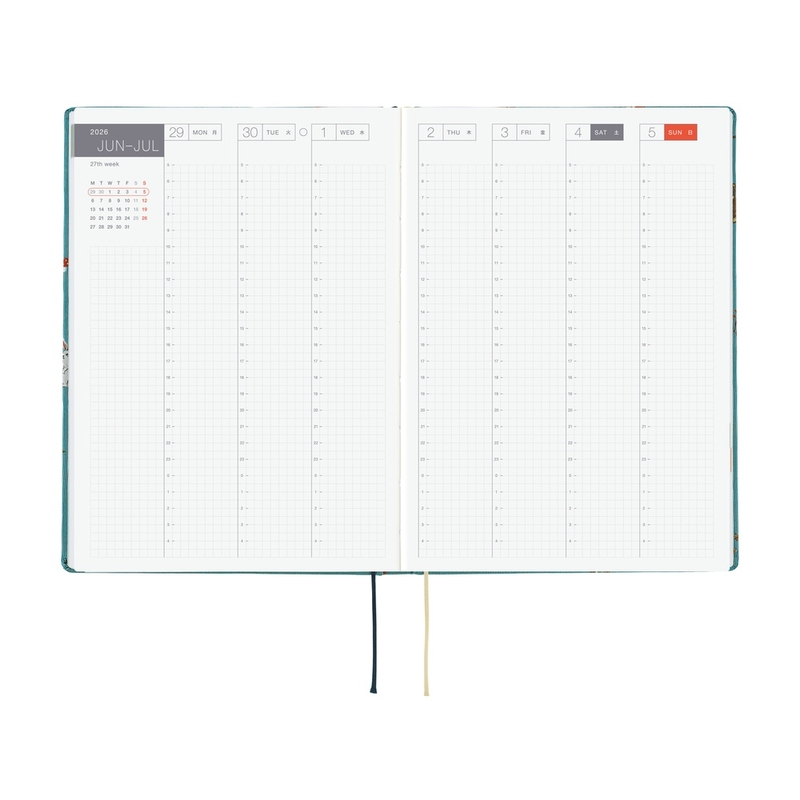 Hobonichi Hobonichi Hon A5 2026 Bow & Tie: In the Forest