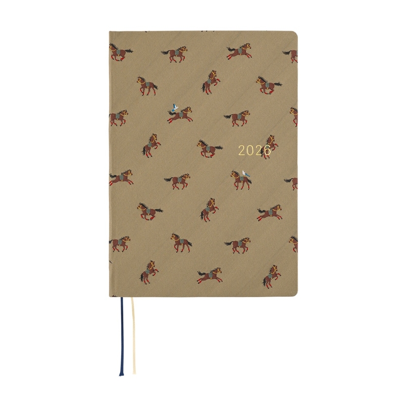 Hobonichi Hobonichi Hon A5 2026 Bow & Tie: Galloping Horses
