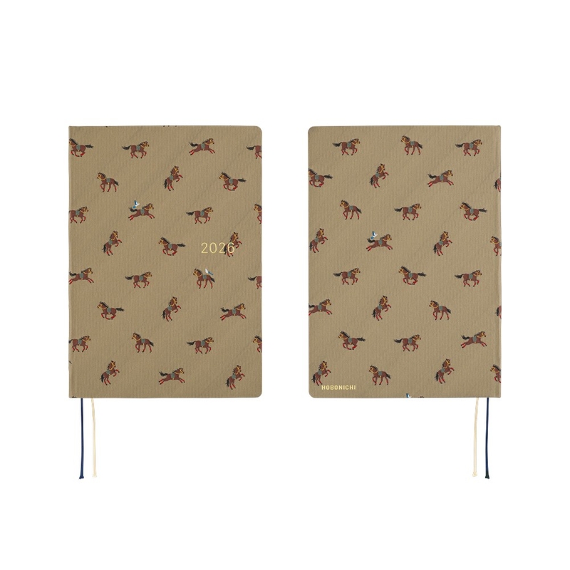 Hobonichi Hobonichi Hon A5 2026 Bow & Tie: Galloping Horses