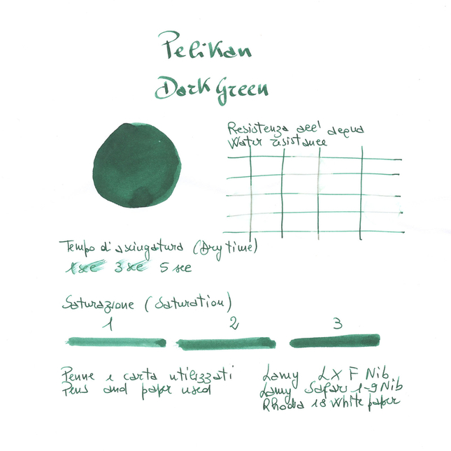 Pelikan 4001 Dark Green 6 Ink Cartridges