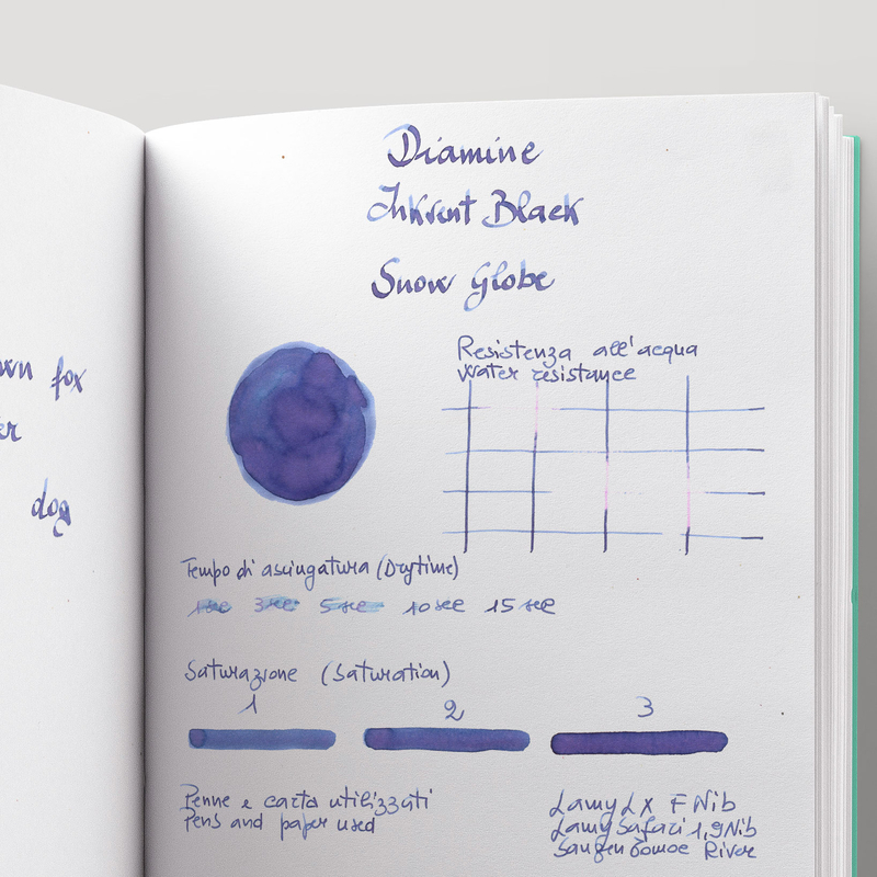 Diamine Diamine Inkvent Snow Globe Ink Bottle 50 ml Black Edition Shimmer