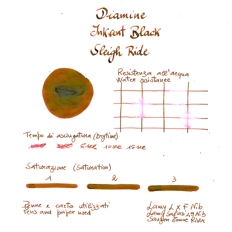 Diamine Diamine Inkvent Sleigh Ride Ink Bottle 50 ml Black Edition Extreme Sheen