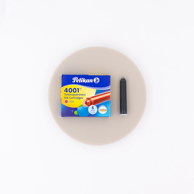Pelikan 4001 Rosso Brillante 6 Cartucce