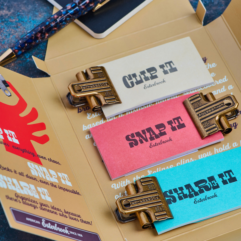 Esterbrook Esterbrook Eclipse Set di 3 Clip Ottone