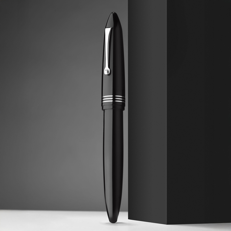 Leonardo Officina Italiana Leonardo Furore Fountain Pen Notte di Furore & Rhodium