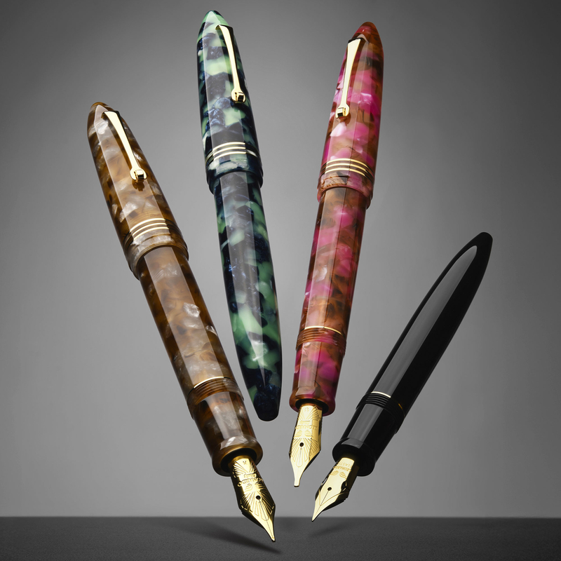 Leonardo Officina Italiana Leonardo Furore Fountain Pen Notte di Furore & Rhodium