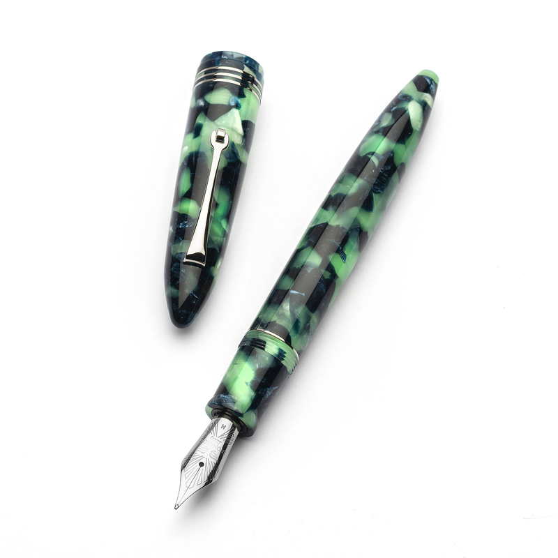 Leonardo Officina Italiana Leonardo Furore Fountain Pen Fiordo di Furore & Rhodium 14k Leonardo Officina Italiana Leonardo Furore Fountain Pen Fiordo di Furore & Rhodium 14k