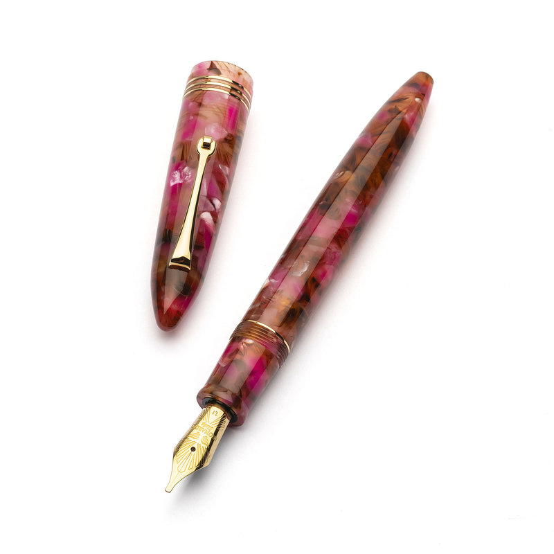 Leonardo Officina Italiana Leonardo Furore Fountain Pen Lampone Selvatico & Gold Leonardo Officina Italiana Leonardo Furore Fountain Pen Lampone Selvatico & Gold
