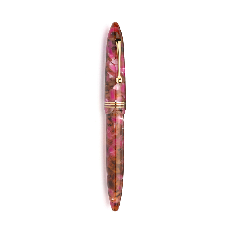 Leonardo Officina Italiana Leonardo Furore Fountain Pen Lampone Selvatico & Gold 14k