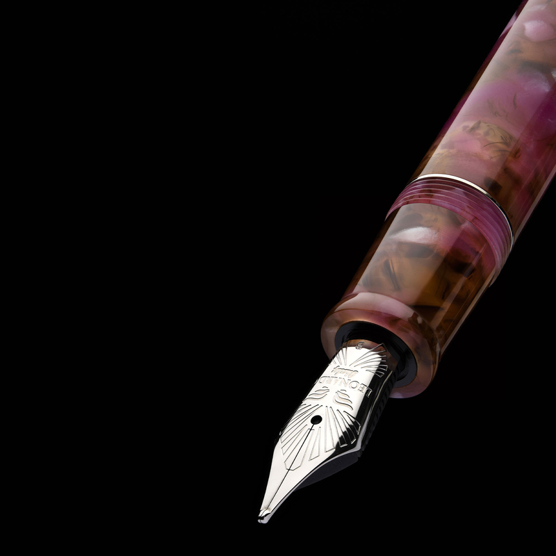 Leonardo Officina Italiana Leonardo Furore Fountain Pen Lampone Selvatico & Rhodium 14k