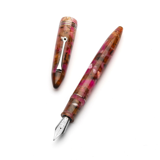 Leonardo Furore Penna Stilografica Lampone Selvatico & Rodio 14k