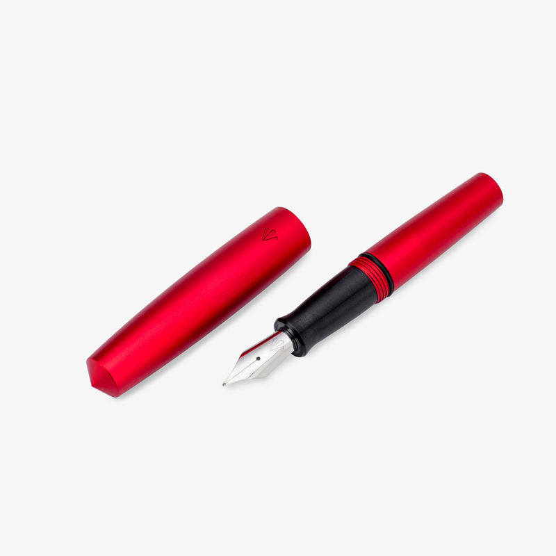 Gravitas Gravitas Pocket Aluminium Fountain Pen Red Gravitas Gravitas Pocket Aluminium Fountain Pen Red