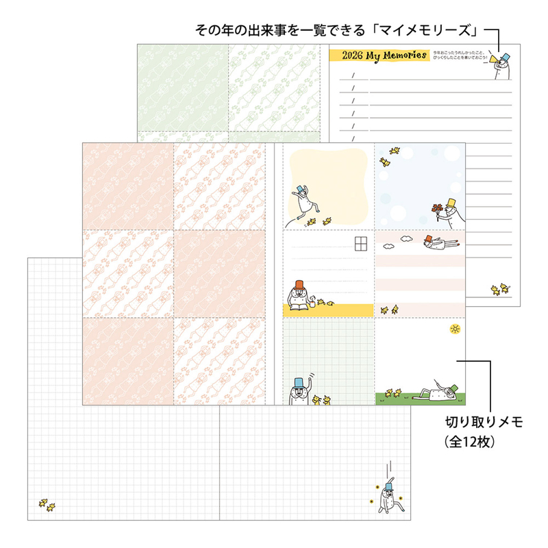 Midori Midori Pocket Diary 2026 A6 Ojisan
