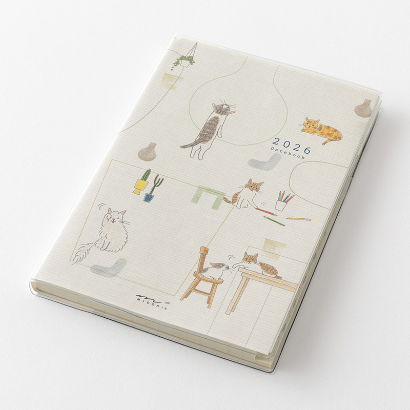 Midori Midori Pocket Diary 2026 B6 Cat