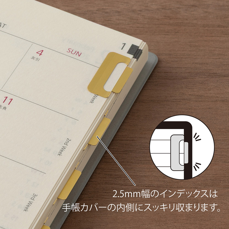 Midori Midori Chiratto Index Clip Ottone