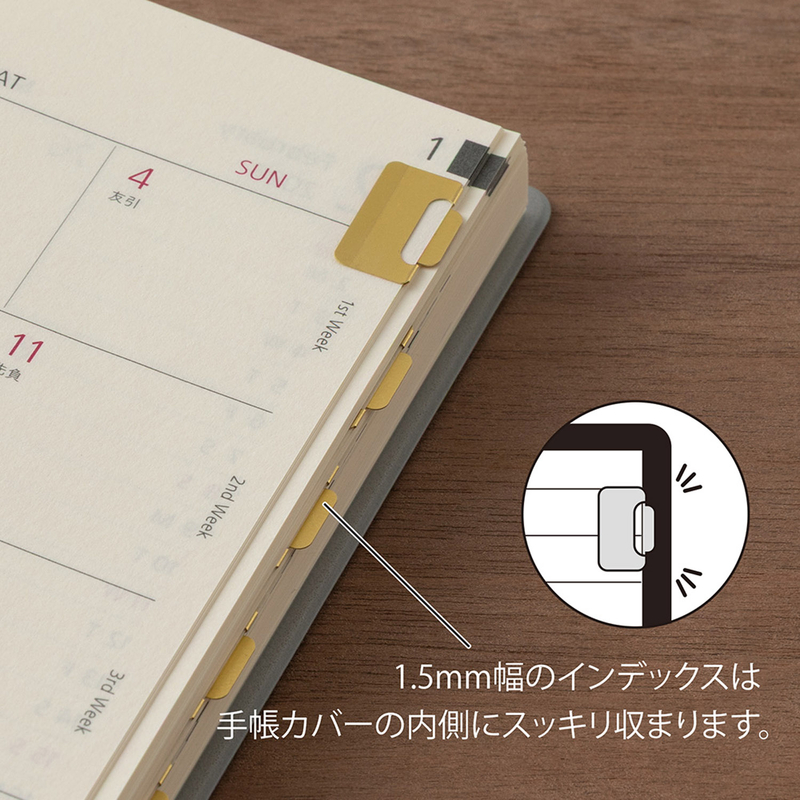 Midori Midori Chiratto Index Clip S Ottone
