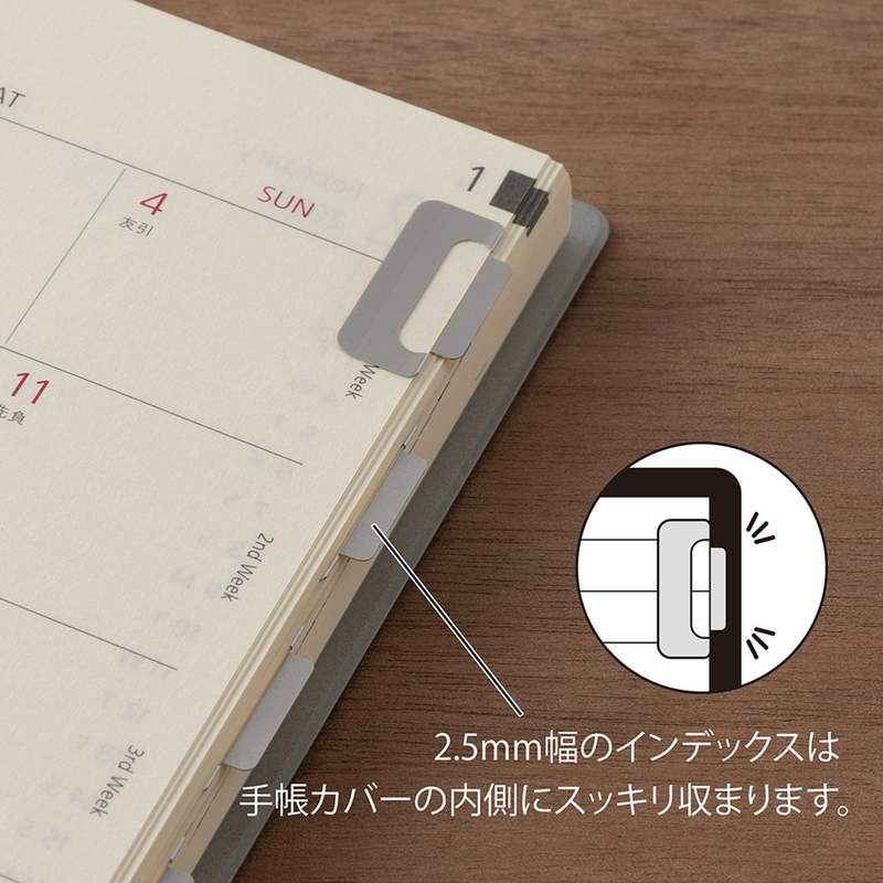 Midori Midori Chiratto Index Clip Silver