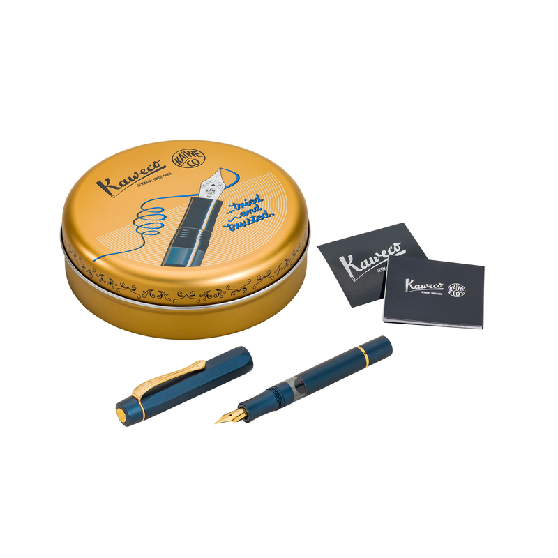 Kaweco Kaweco Sport Piston Filler Solo Fountain Pen Navy & Gold