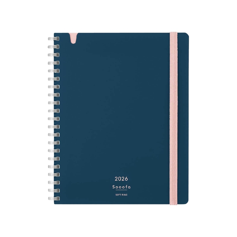 Kokuyo Kokuyo Sooofa Soft Ring Diary Agenda 2026 Navy