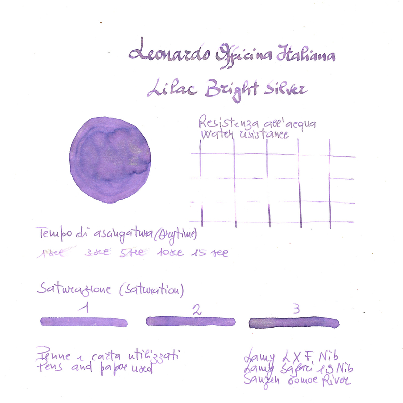 Leonardo Officina Italiana Leonardo Lilac + Bright Silver Inchiostro 40 ml