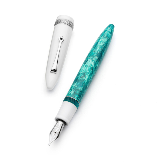 Leonardo x Dolcevita Furore Fountain Pen Smeralda & Rhodium