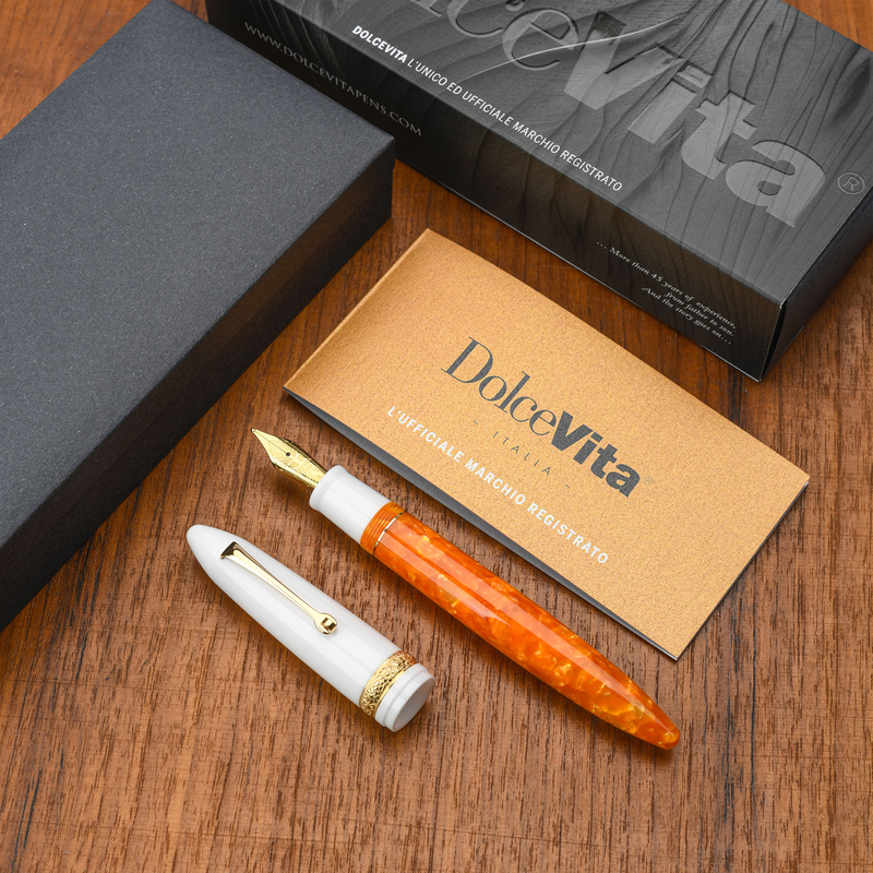 Dolcevita Leonardo x Dolcevita Furore Fountain Pen Terra degli Aranci & Gold