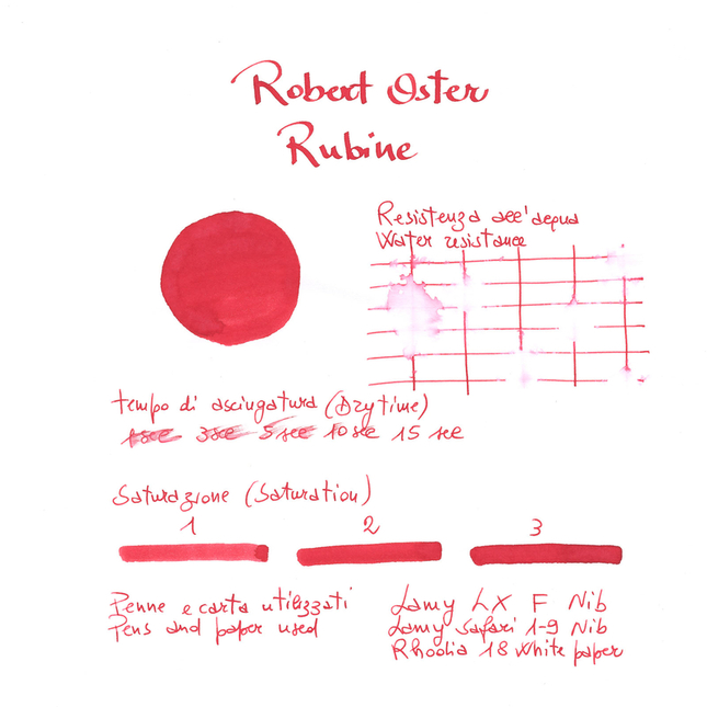 Robert Oster Rubine Inchiostro 50 ml