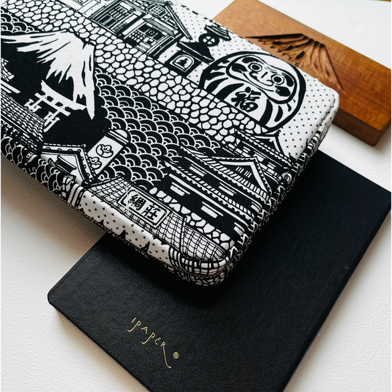 Kyoku Haku Kyoku Haku Pen Case for 20 Pens Daruma Black