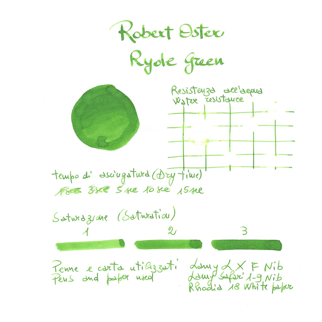 Robert Oster Ryde Green Ink Bottle 50 ml