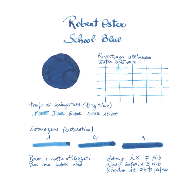 Robert Oster School Blue Ink Bottle 50 ml