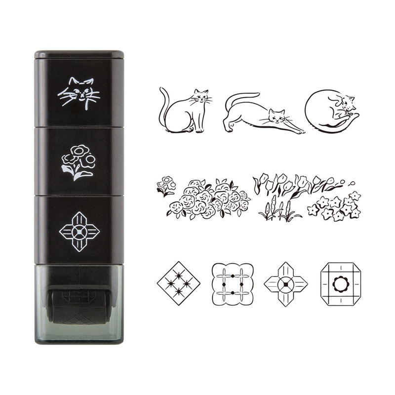 Midori Midori Paintable Stamp Timbro Roller Gatti & Paesaggi