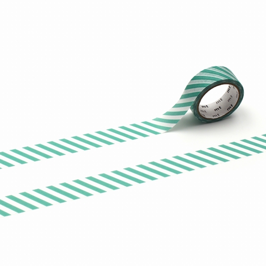 MT 1P Stripe Washi Tape Emerald Green