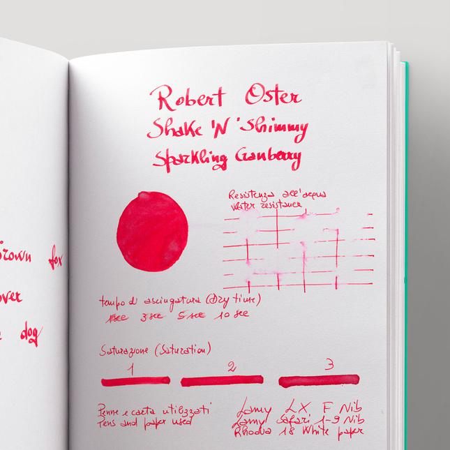 Robert Oster Shake 'N' Shimmy Sparkling Cranberry Ink Bottle 50 ml