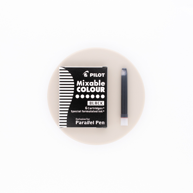 Pilot Mixable Colour Black 6 Ink Cartridges for Parallel Pen