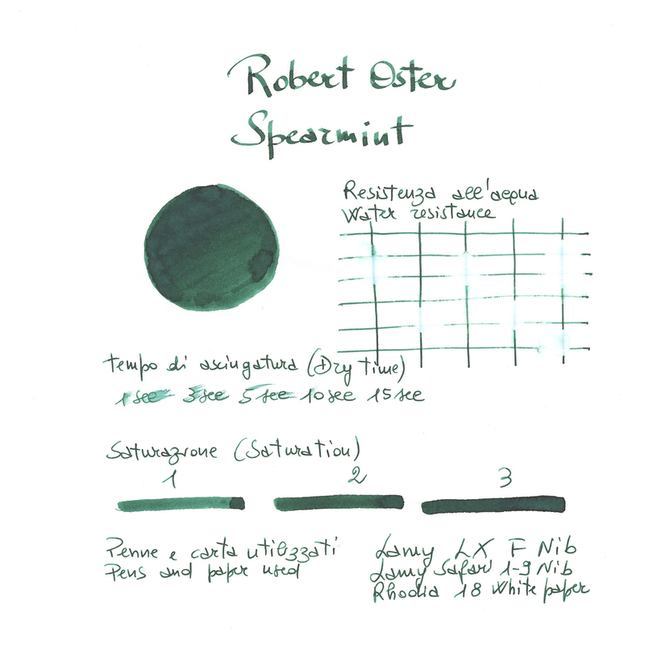 Robert Oster Spearmint Inchiostro 50 ml