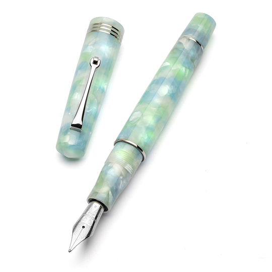 Leonardo Momento Zero Fountain Pen Artica & Rhodium 14k