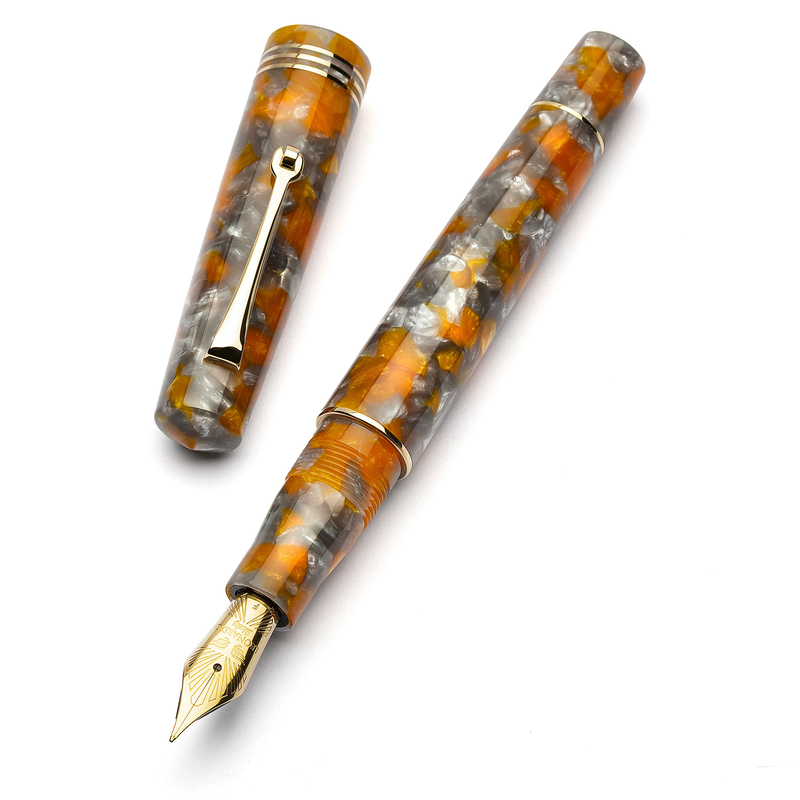 Leonardo Officina Italiana Leonardo Momento Zero Fountain Pen Lava e Cenere & Gold 14k
