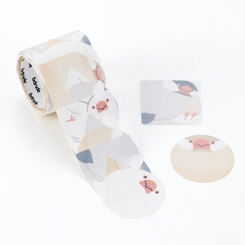 Bande Bande Washi Tape Writable Roll Sticker Chubby Java Sparrow