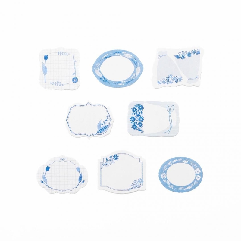 Bande Bande Washi Tape Adesivo in Rotolo Scrivibile Blue Flowers