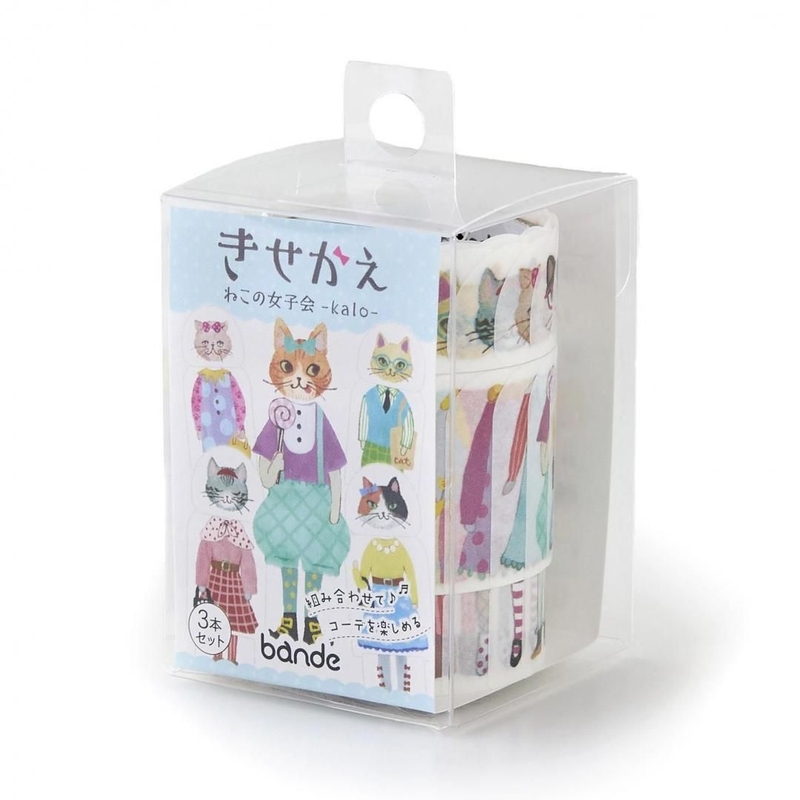 Bande Bande Washi Tape Cambio Vestito Festa tra Gatti