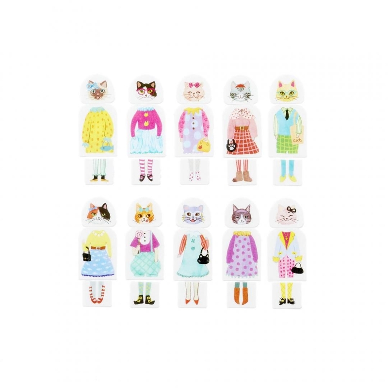 Bande Bande Washi Tape Cambio Vestito Festa tra Gatti