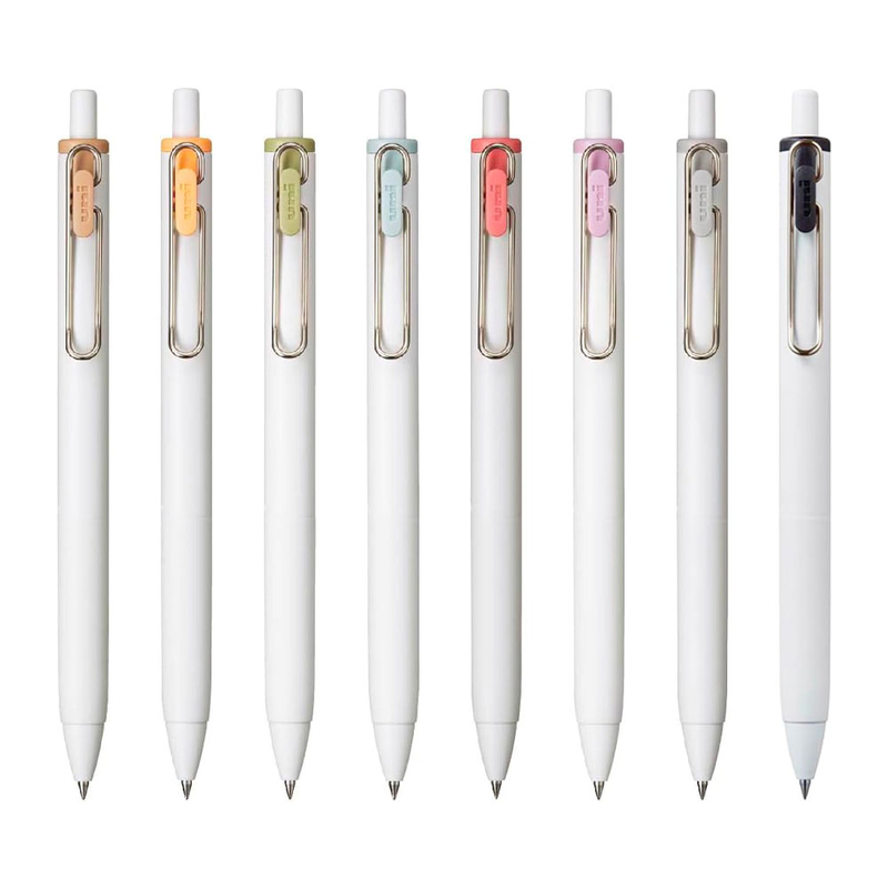 Uni Uni-ball One 0.38 mm Set of 8 Gel Pens Fika Color
