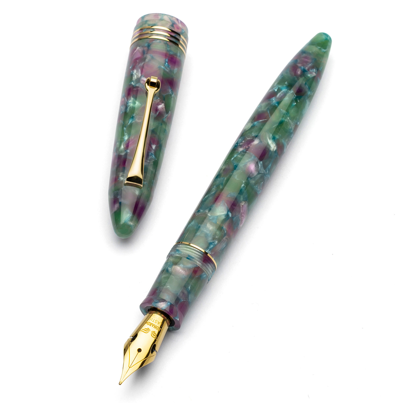 Leonardo Officina Italiana Leonardo Officina Italiana Furore Fountain Pen Aquapetra & Gold 14 KT