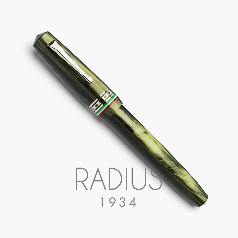 Radius Radius Settimo Penna Stilografica Italia Verde & Rodio Edizione Limitata